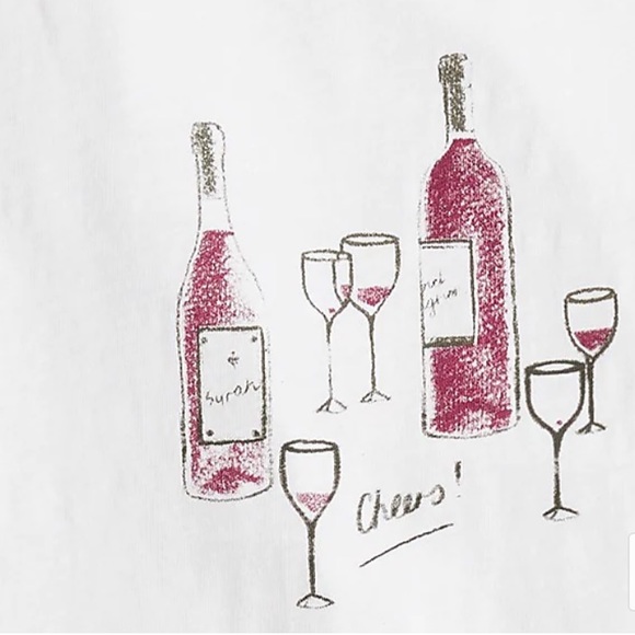 J.Crew Wine Bottles Collector Tee Graphic Short Sleeve T-Shirt Cheers! AZ085 NWT - Picture 6 of 12